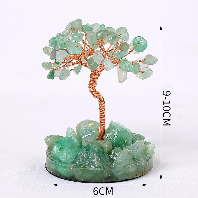 Crystal Raw Stone Wealth Tree Decoration Birthstone