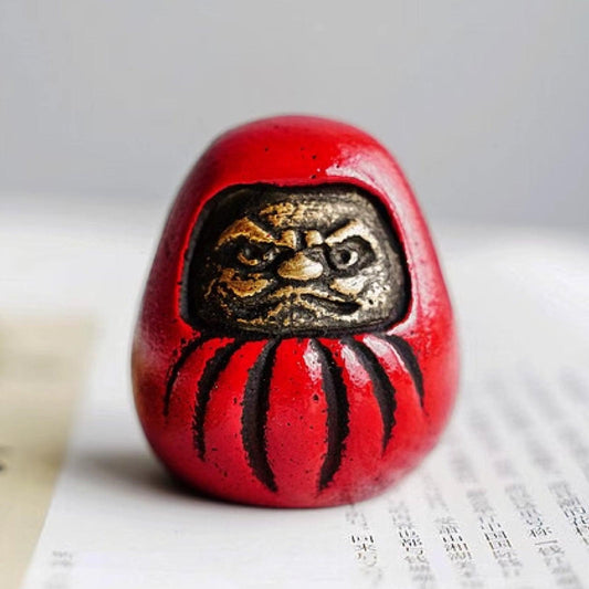 Daruma en fer, importé du Japon, ferronnerie Nanbu, cadeau décoratif porte-bonheur et Feng Shui