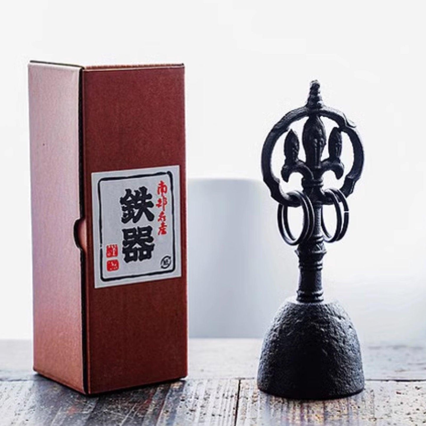 Buddha Bell & Scepter, Hand Bell, Nanbu Ironware, Imported from Japan, Handcrafted Decorative Gift