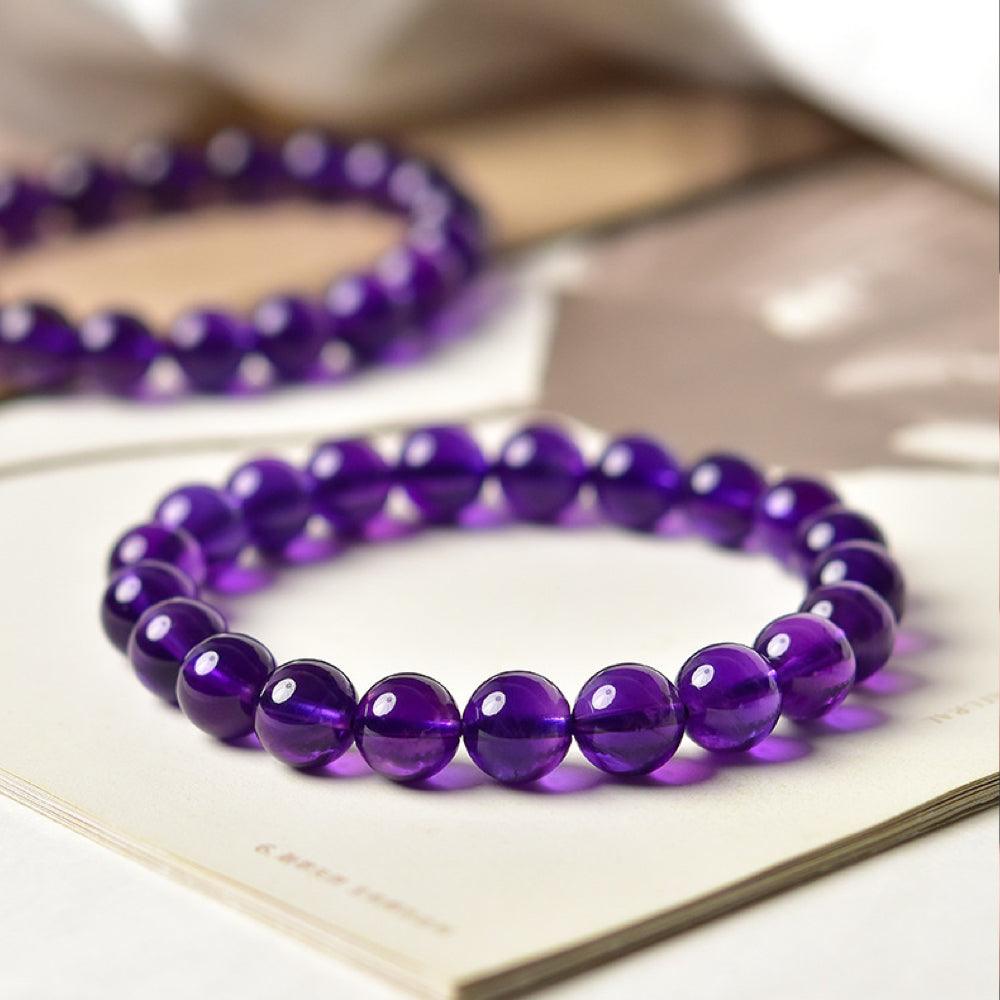 Top-Grade Uruguay Natural Amethyst Bracelet - February Birthstone