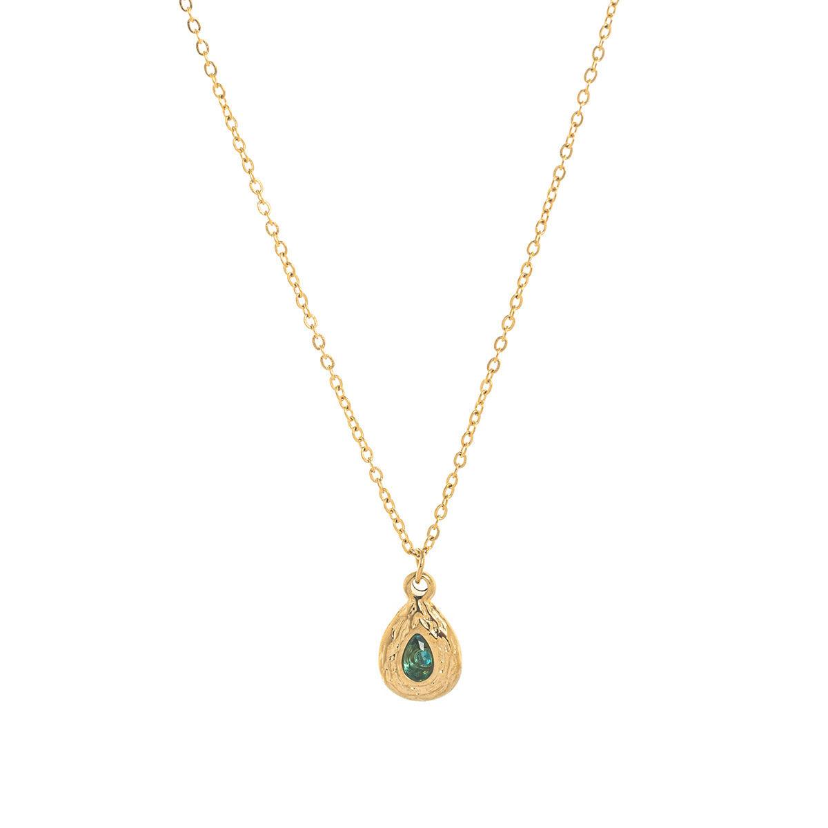 Twelve-Month Birthstone Irregular Pendant Necklace