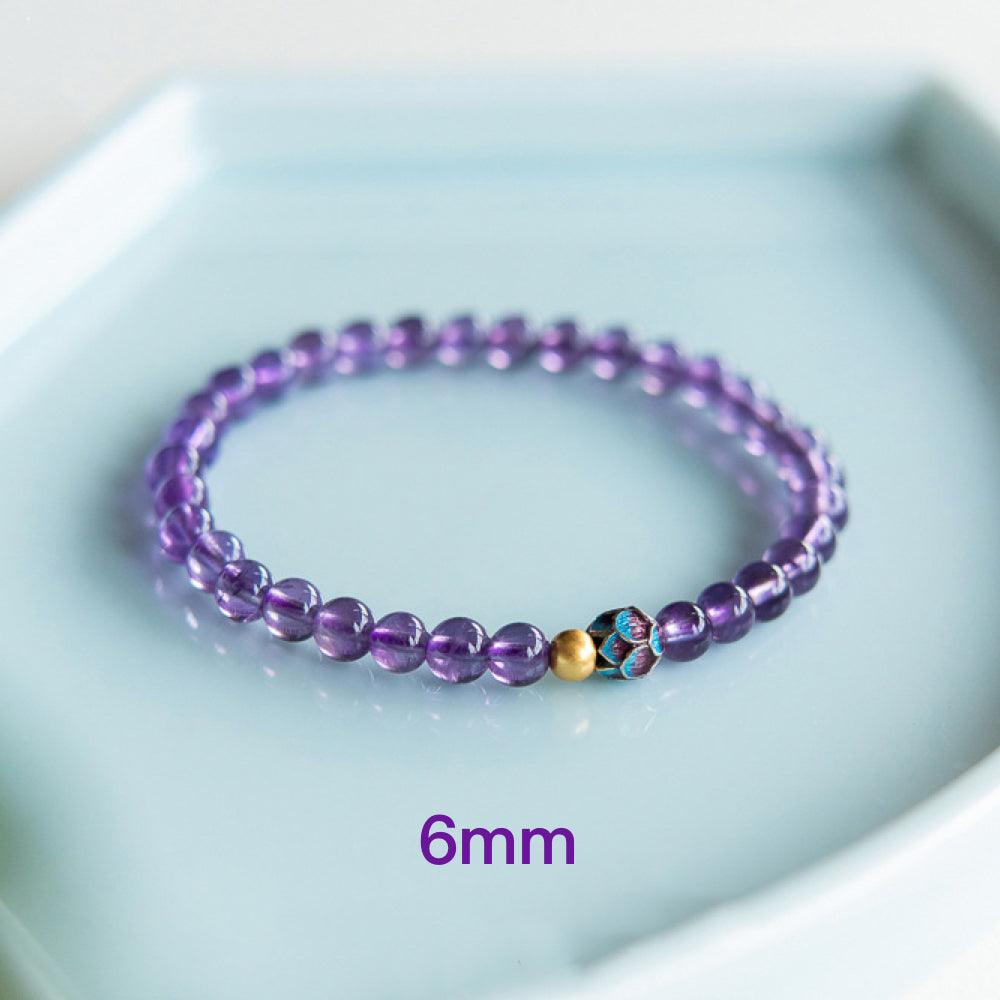 Amethyst Bracelet February Birthstone Wisdom Prayer Beads