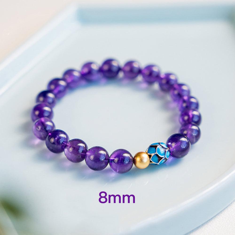 Amethyst Bracelet February Birthstone Wisdom Prayer Beads