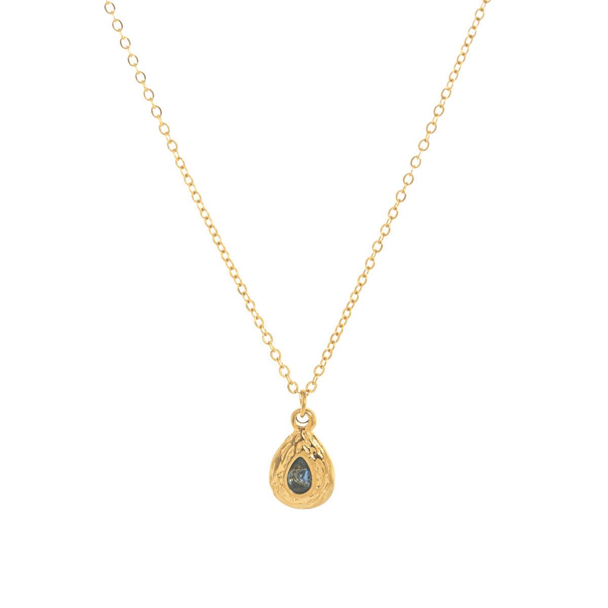 Twelve-Month Birthstone Irregular Pendant Necklace