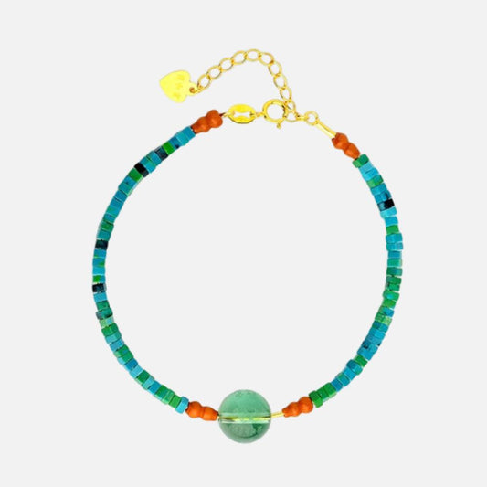 Bracelet de protection multicolore Sutra du cœur avec perles porte-bonheur