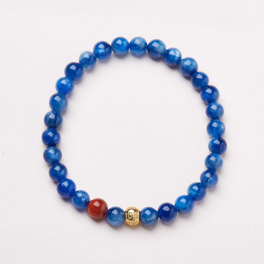 Pierre naturelle œil de tigre Bodhi, saphir bleu, bijoux pour bracelet bouddhiste