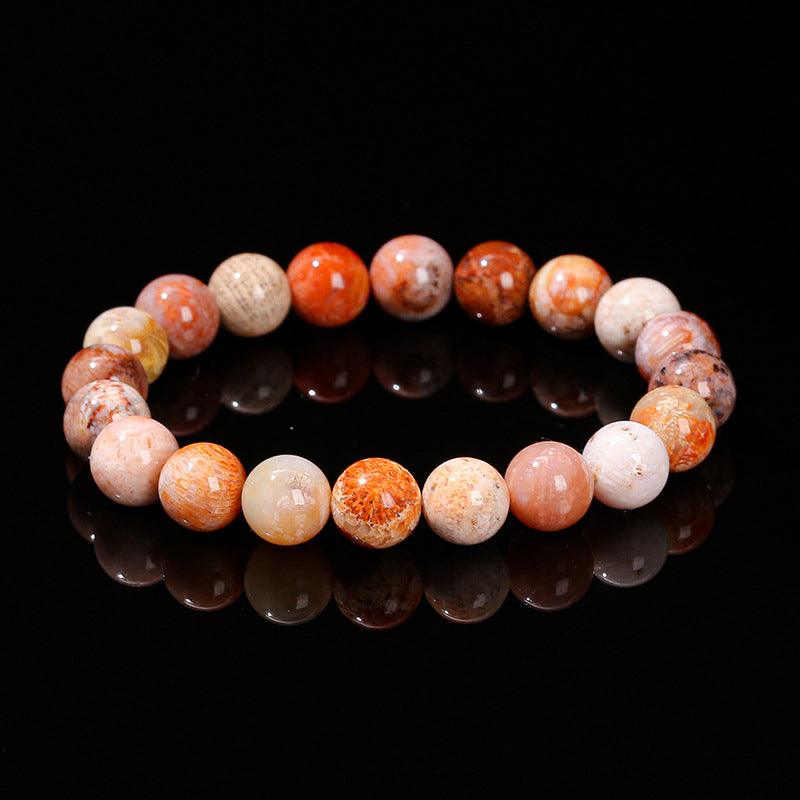 Natural Multicolor Coral Jade Bracelet