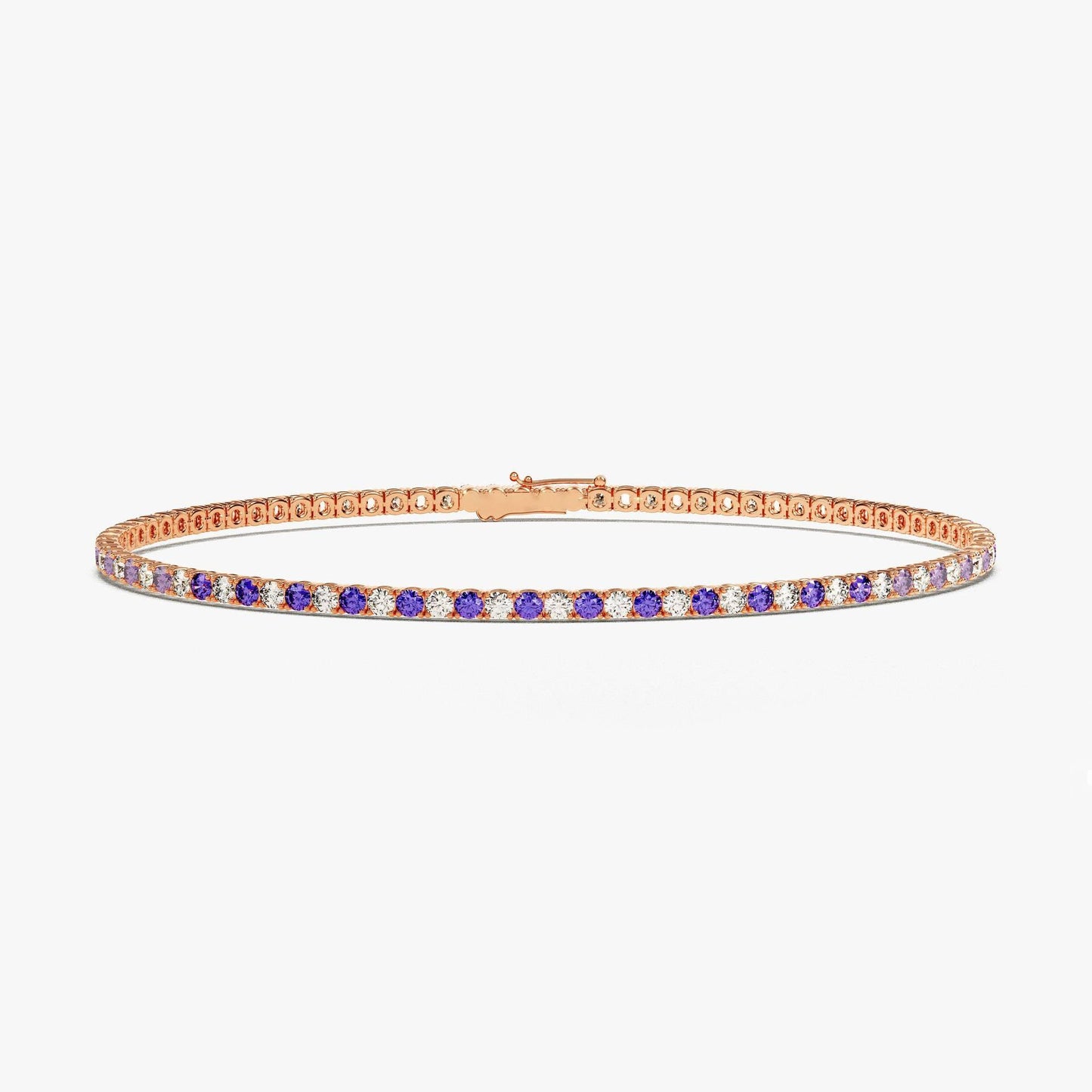 12 Birthstones Zircon-Inlaid Stainless Steel Bracelet