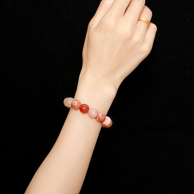 Natural Multicolor Coral Jade Bracelet