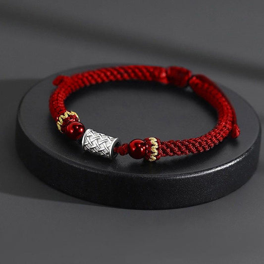 925 Adjustable Fortune Rope Bracelet for Men