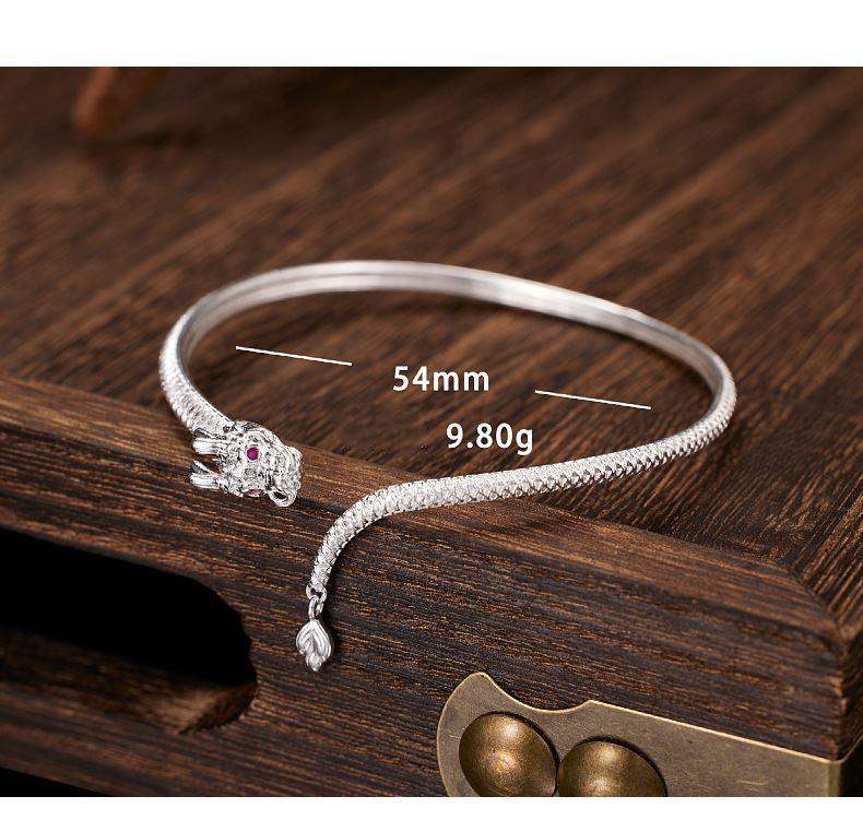 925 Sterling Silver Dragon Tail Bracelet in Gold and Silver