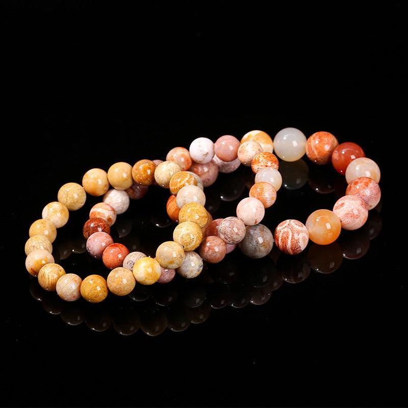 Natural Multicolor Coral Jade Bracelet