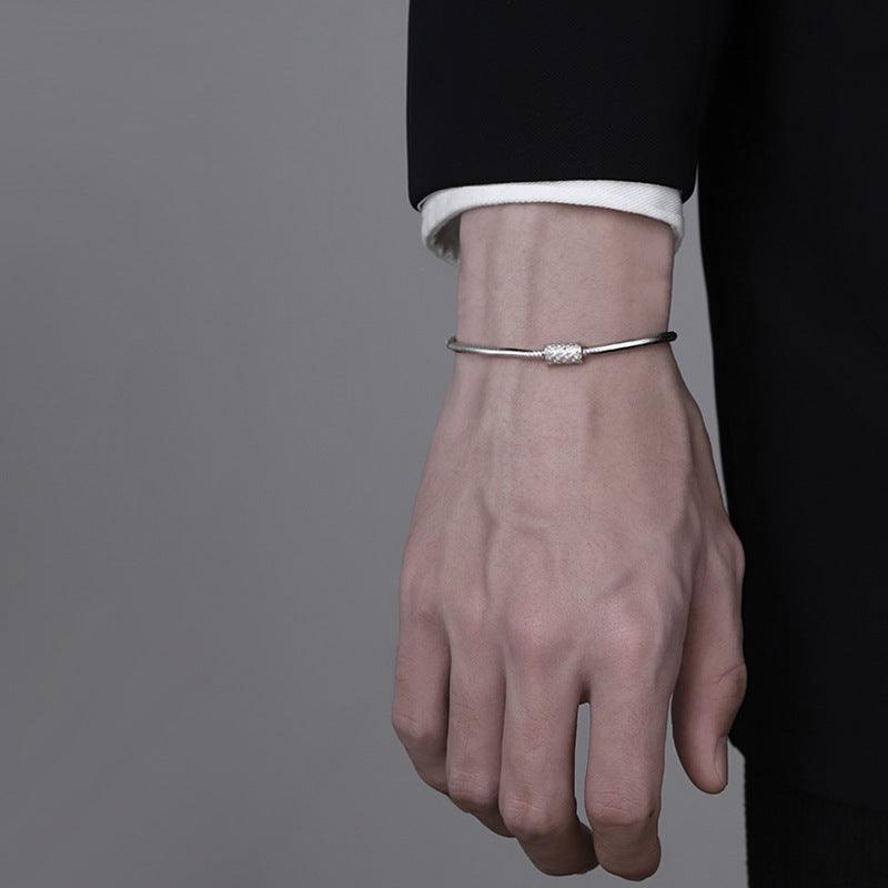 925 Sterling Men's Snake Bone Chain Bracelet