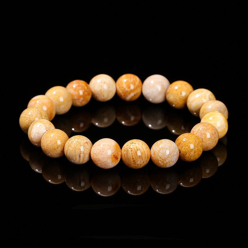 Natural Multicolor Coral Jade Bracelet