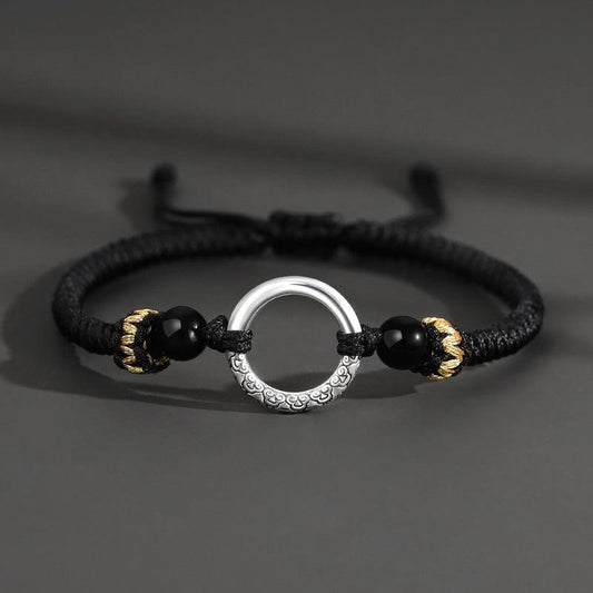 Bracelet en argent sterling 925 avec nœud de sécurité Ruyi