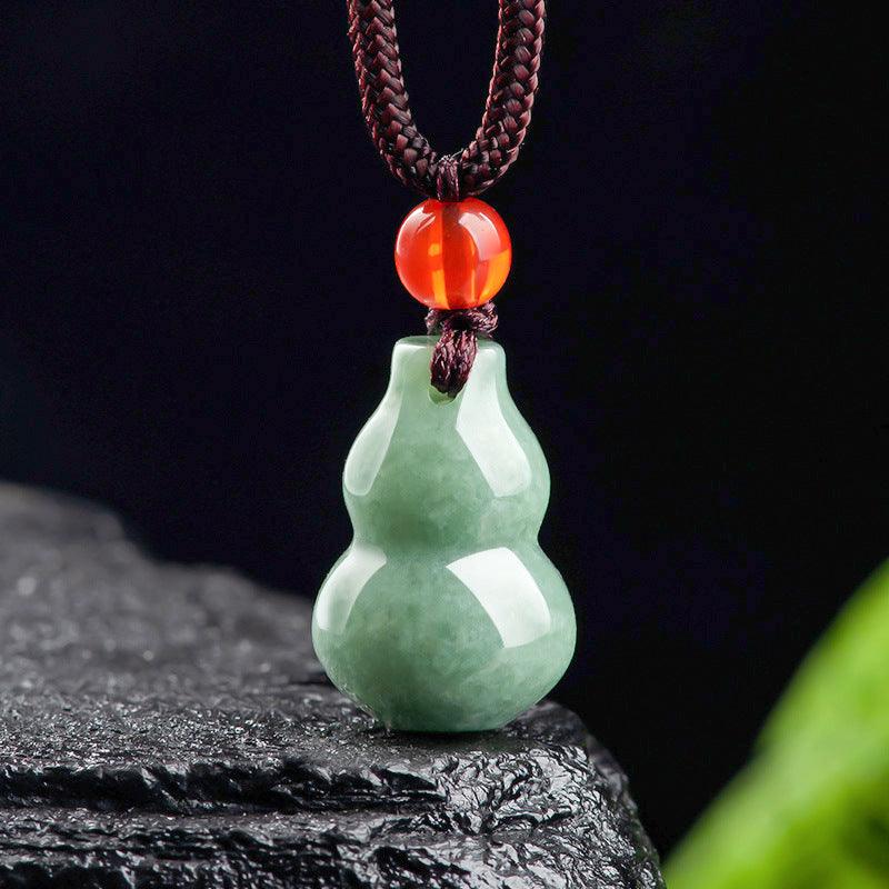 Natural Jade Gourd Pendant Necklace