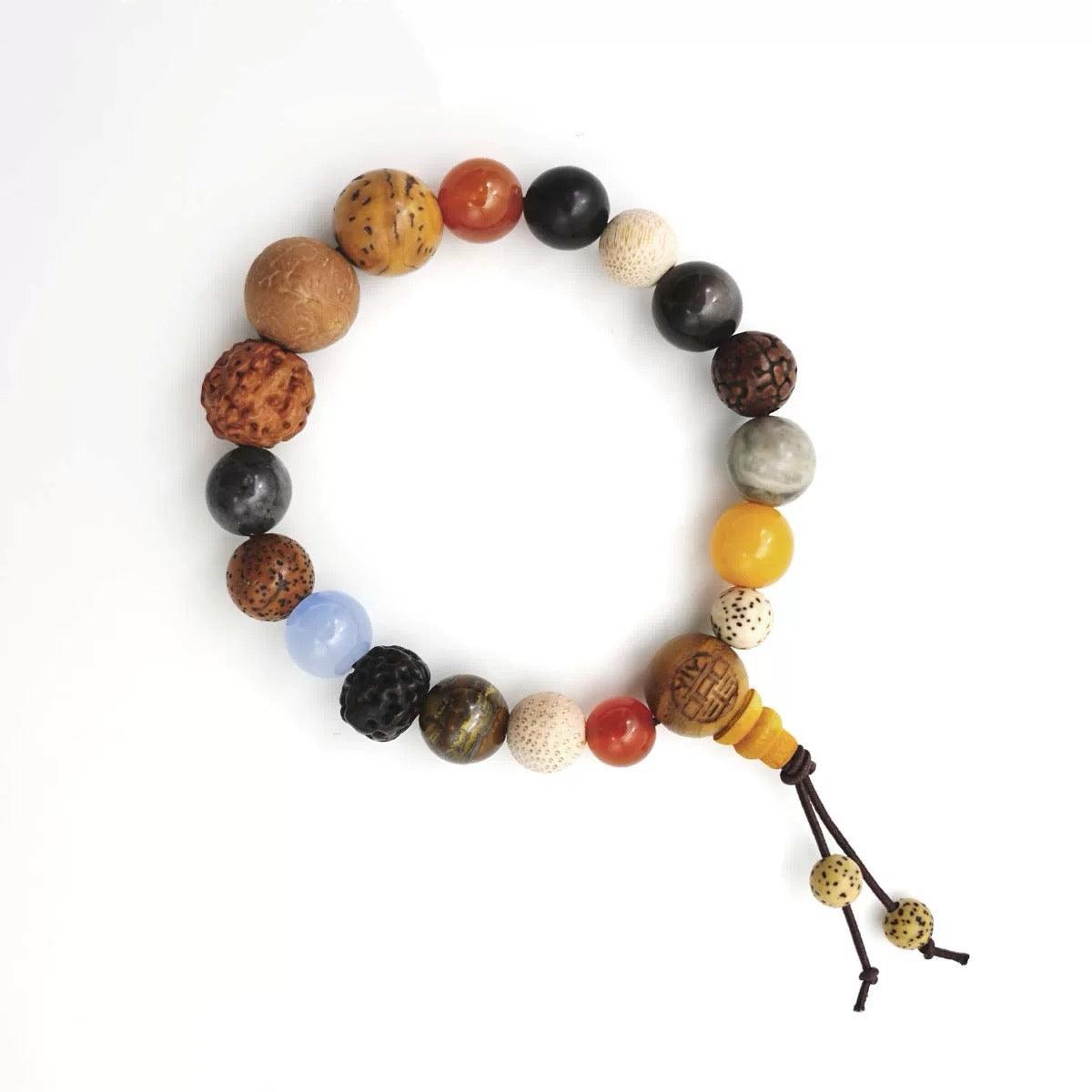 18-Seed Bodhi Multi-Treasure Bracelet