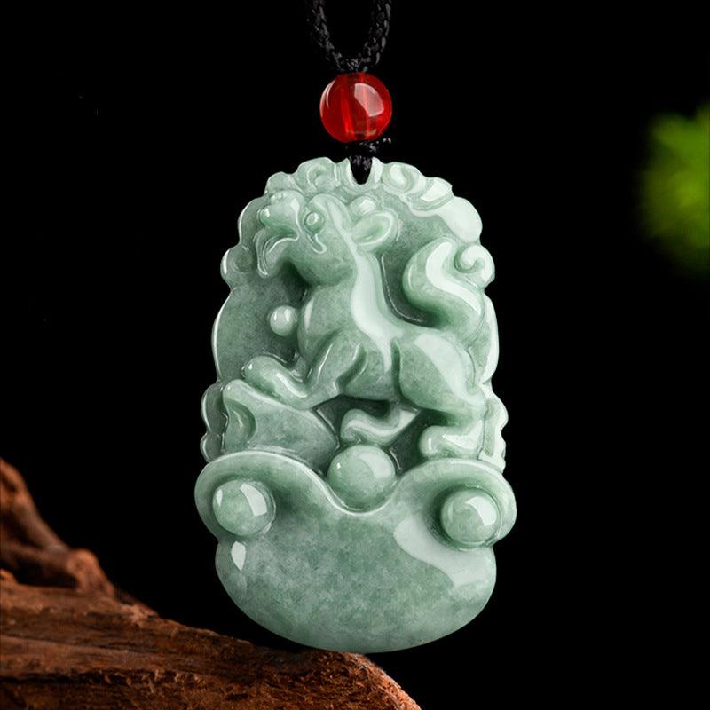 Twelve Zodiac Jadeite Necklace