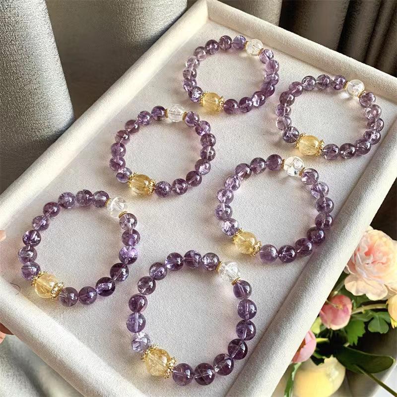 Dreamy Amethyst Wisdom Stone Bracelet Academic Success and Insight