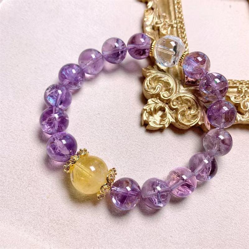 Dreamy Amethyst Wisdom Stone Bracelet Academic Success and Insight